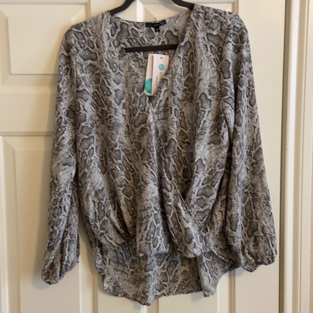 Snakeskin Blouse from Stitch Fix, Size: M